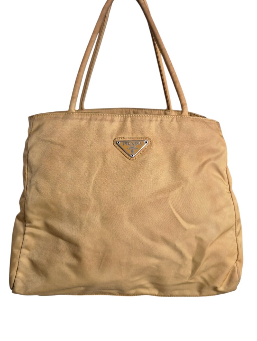 Prada Tessuto Yellow Nylon Tote Bag